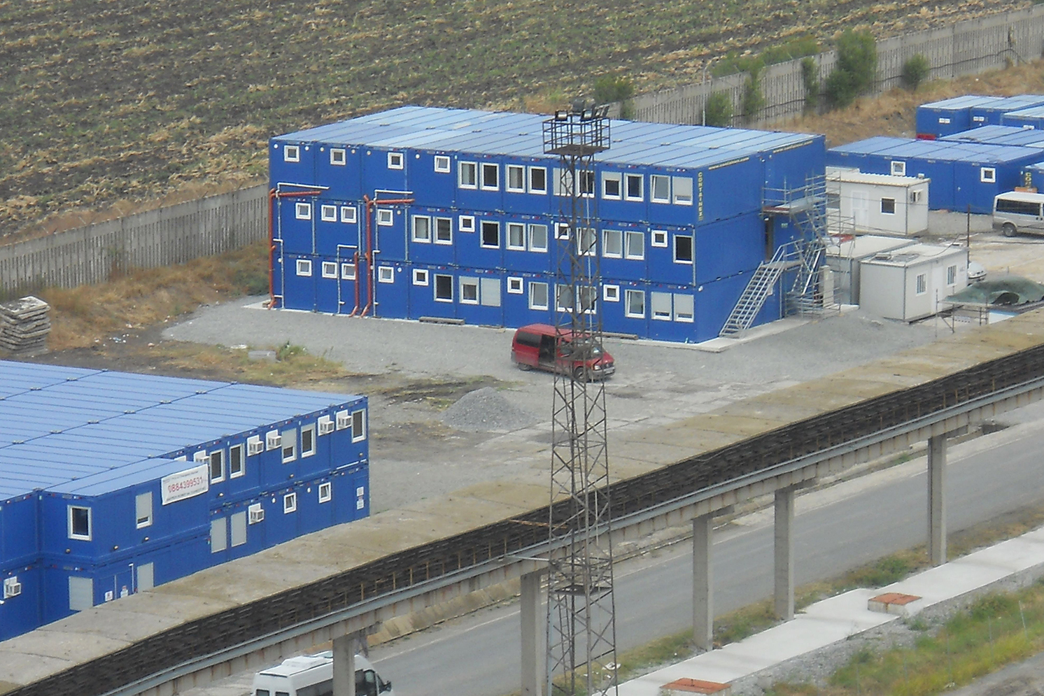 Site office container facility at a refinery in Burgas, Bulgaria