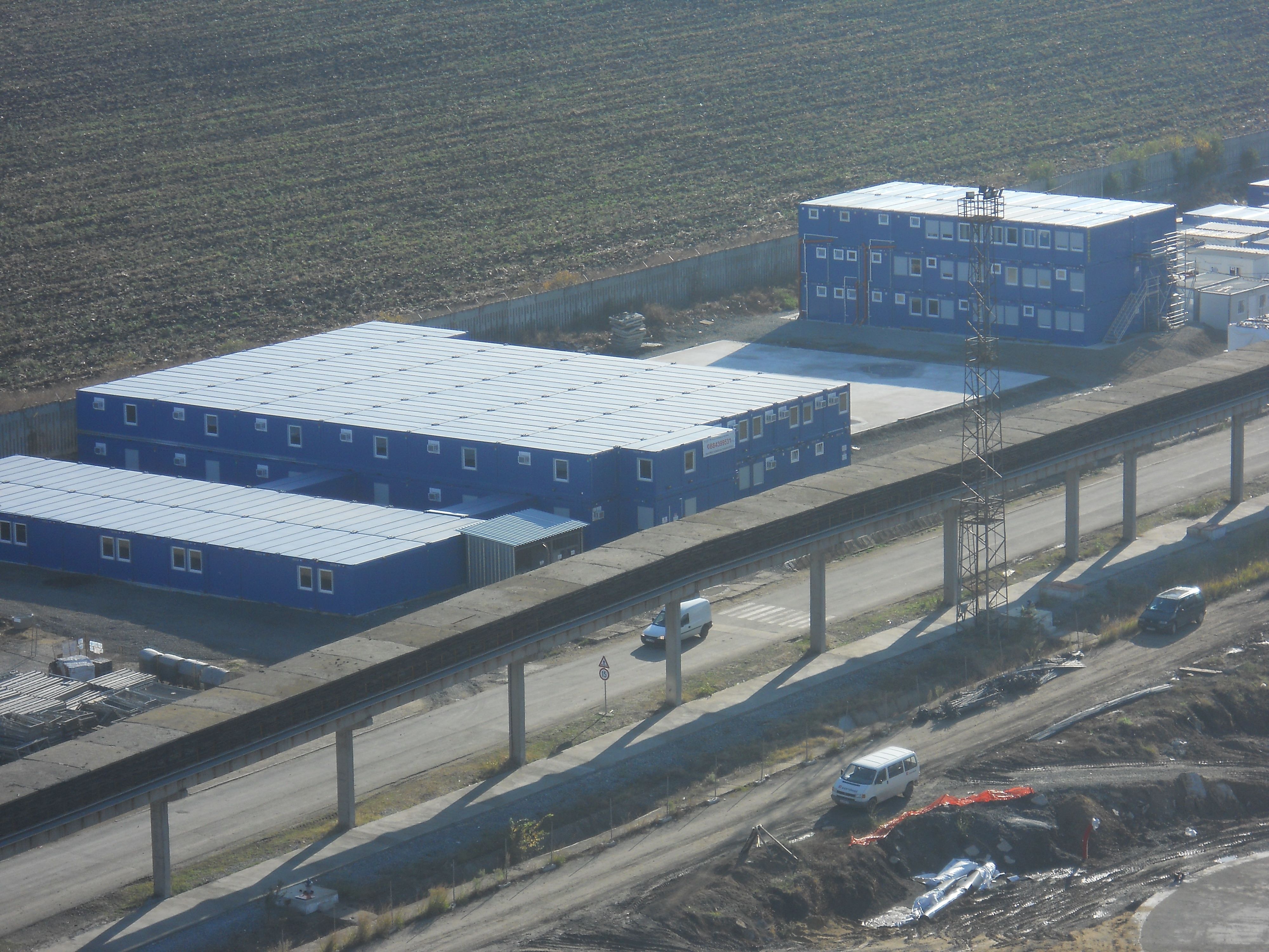 Site office container facility at a refinery in Burgas, Bulgaria