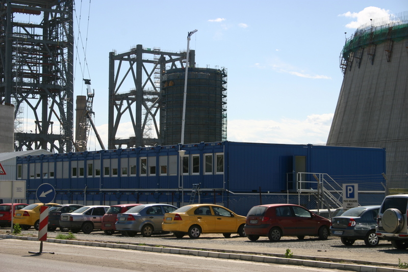 Workers' accommodation, canteen and offices at ALSTOM power station construction, BG-Galabovo