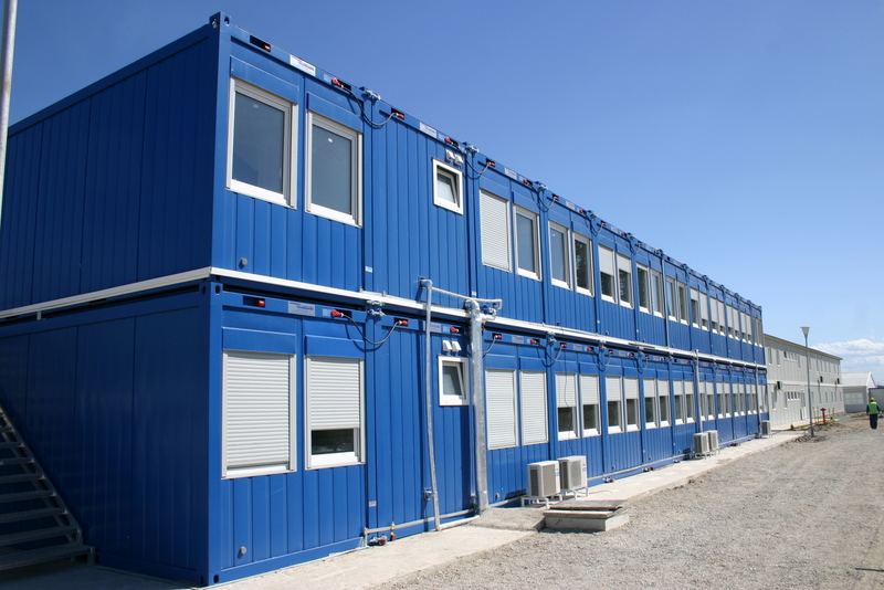 Workers' accommodation, canteen and offices at ALSTOM power station construction, BG-Galabovo