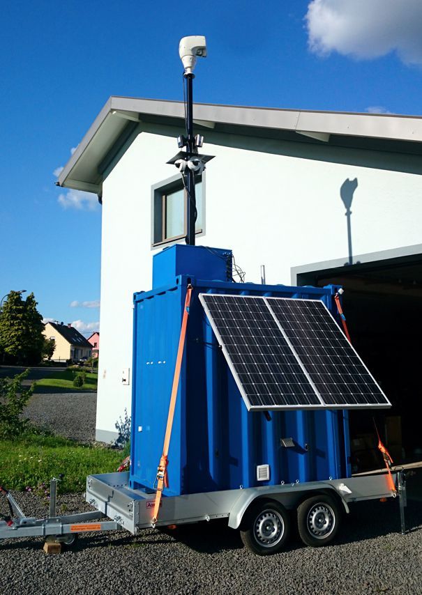 Mobile video surveillance in a storage container, Weinsheim - Germany