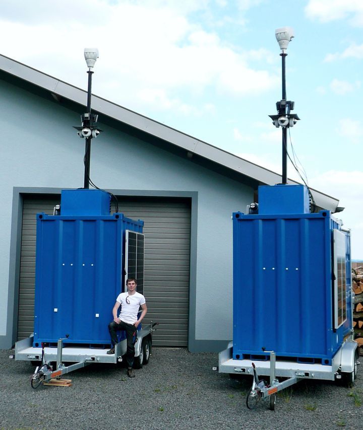 Mobile video surveillance in a storage container, Weinsheim - Germany