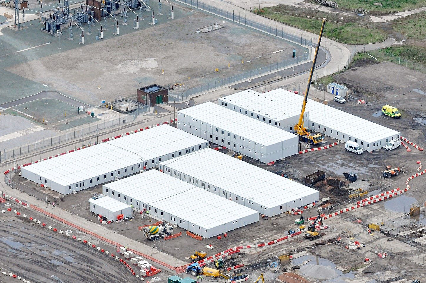 Construction site accommodation for "Carrington power station"