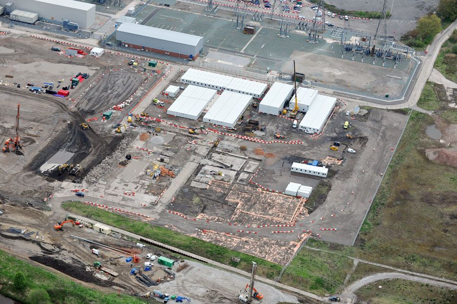 Construction site accommodation for "Carrington power station"