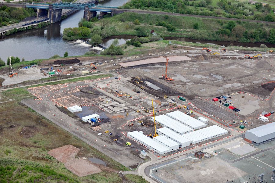 Construction site accommodation for "Carrington power station"