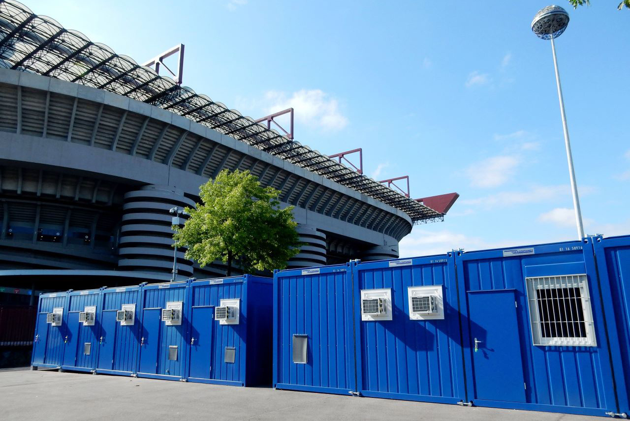 Rental container at the Champions League Final 2016, Milan - Italy