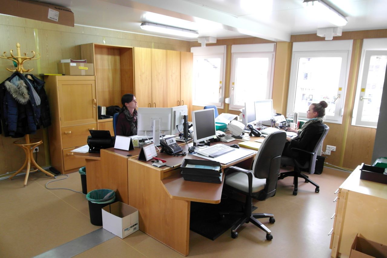 Modular building on hire for Raffeisen bank, Salzburg - Austria