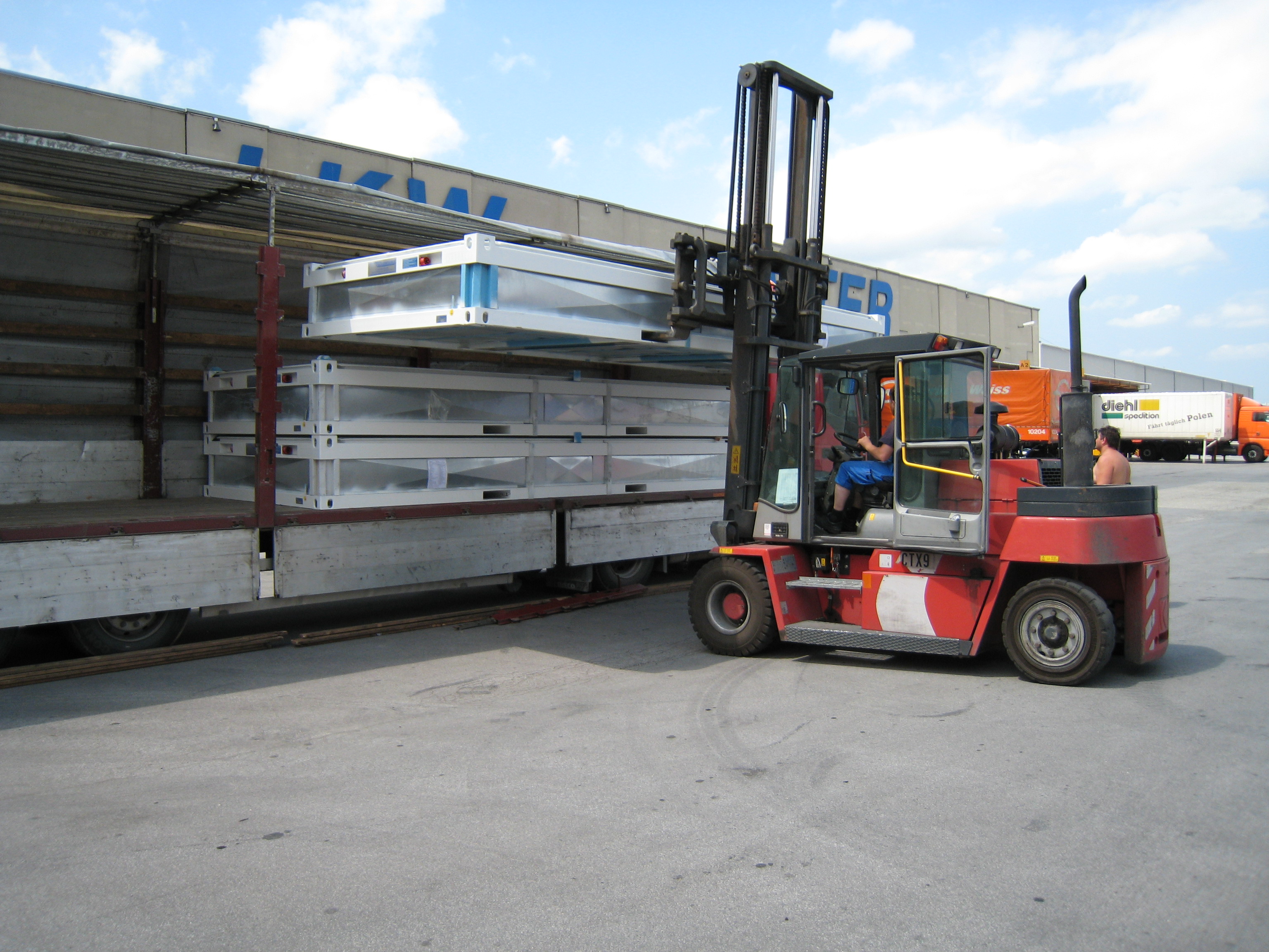 Levering van containers