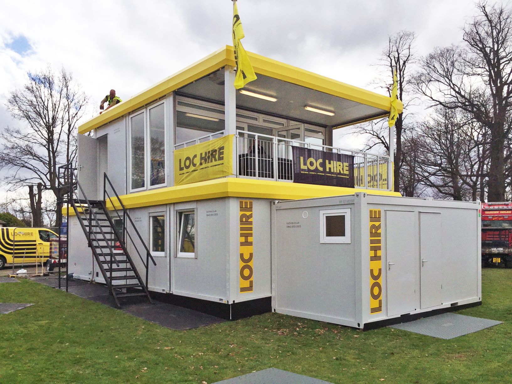 Modular building as an exhibition stand