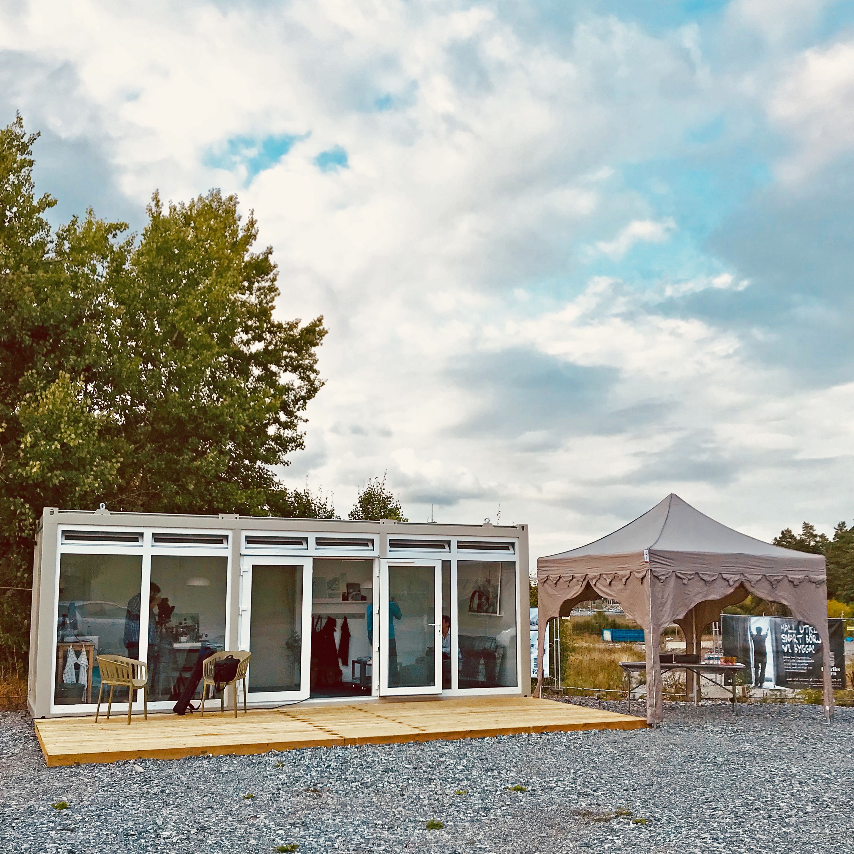 Центр для посетителей для проекта строительства жилого дома, Сундбюберг (SE)