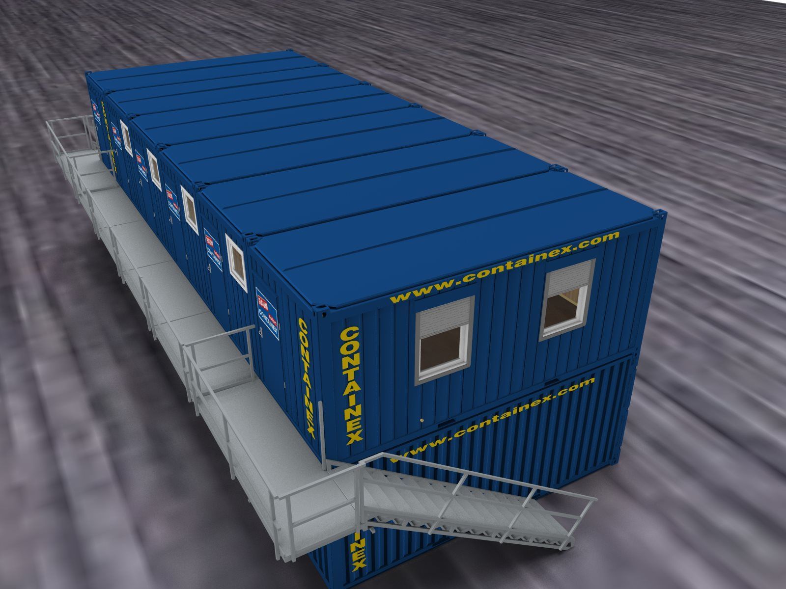 Dvoupatrová kontejnerová sestava