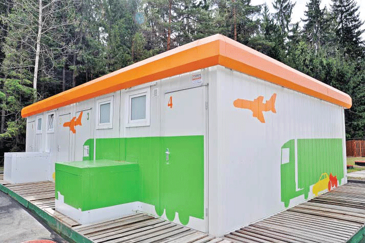 Модульное здание в качества жилого помещения с санузлом для водителей грузовиков, Беларусь