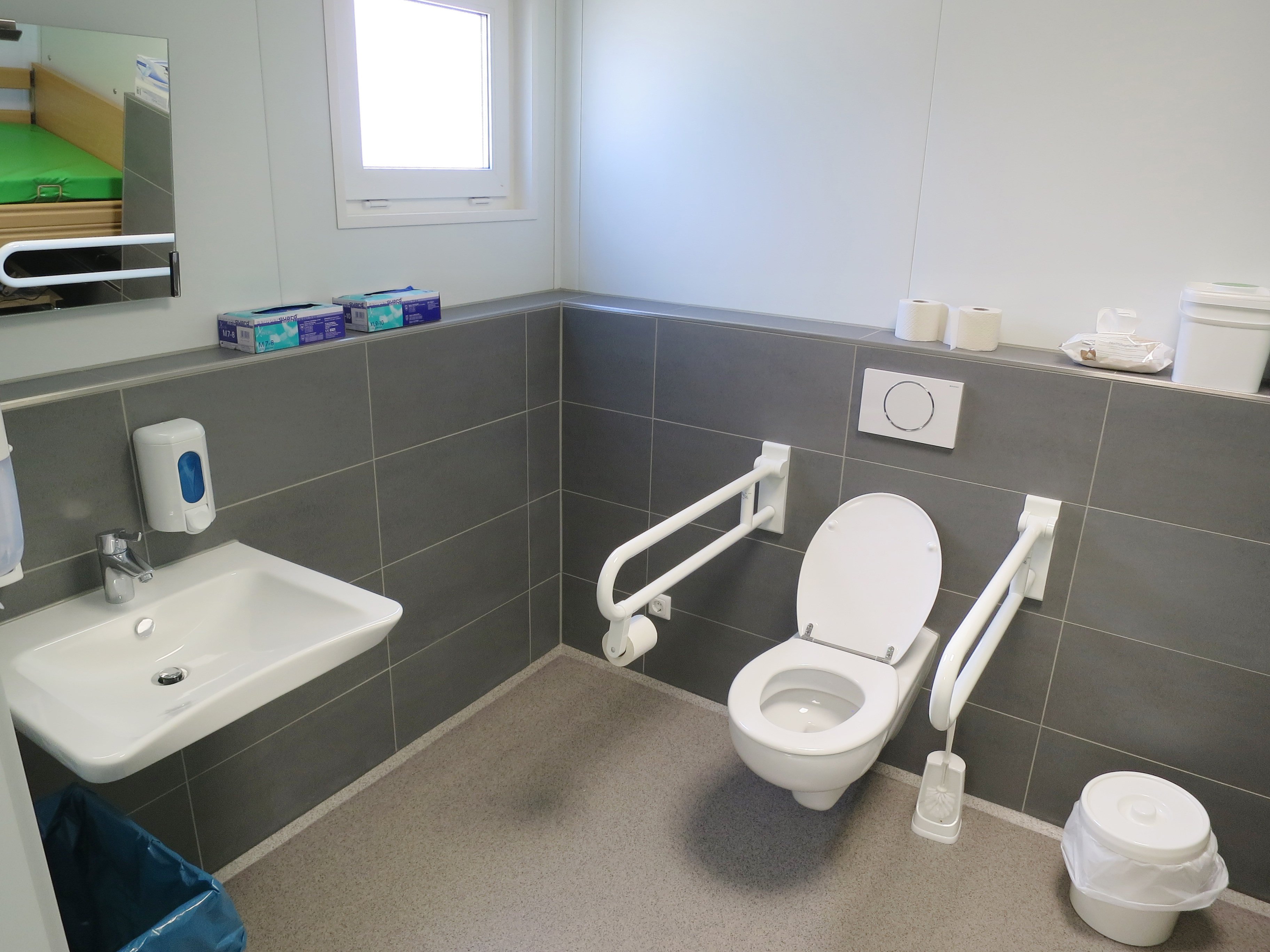 Sanitary facility interior view