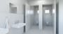 Sanitary facilities with shower cubicles